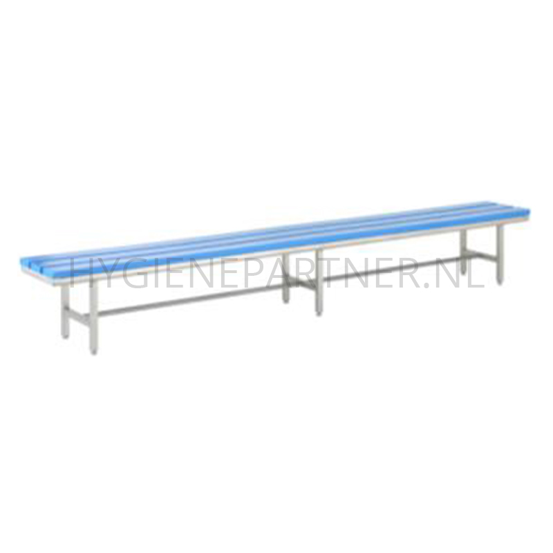 BI051038 Zitbank RVS met 3 POM richels ITEC